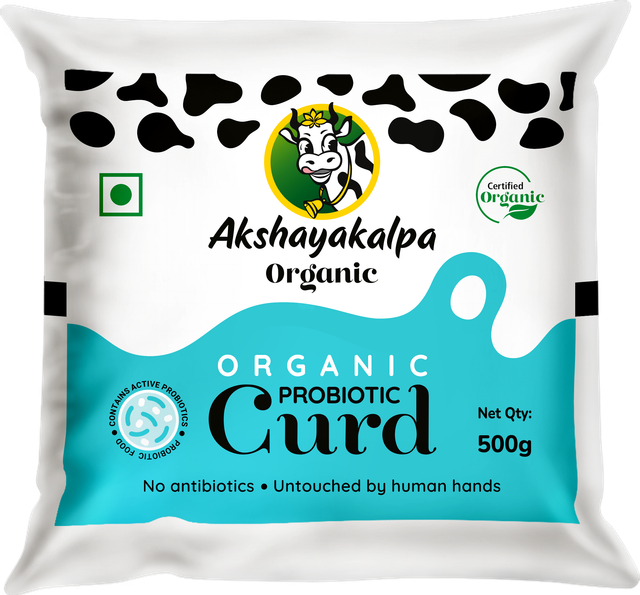 Akshayakalpa Organic Probiotic Curd Pouch(500gms) & Akshayakalpa - Organic Probiotic Buttermilk Spiced(200ml) Combo
