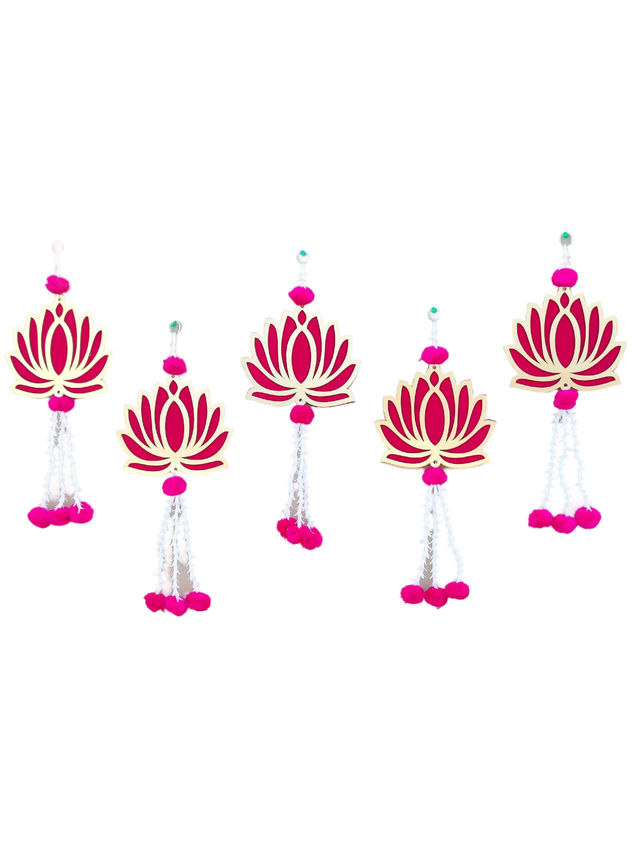 Samsidhi Decorative Lotus Hangings Pack Of 5