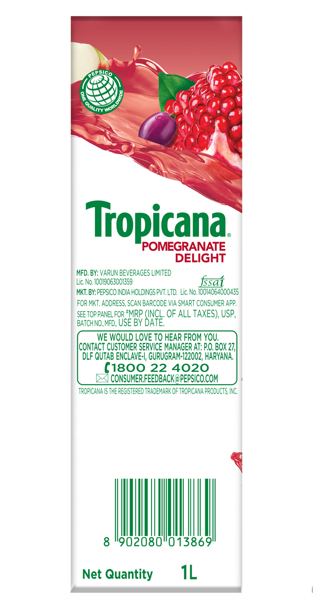 Tropicana Pomegranate Delight Fruit Juice Tetrapack