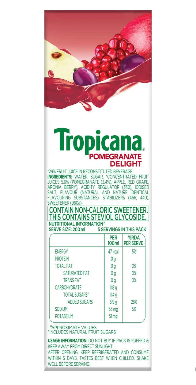 Tropicana Pomegranate Delight Fruit Juice Tetrapack