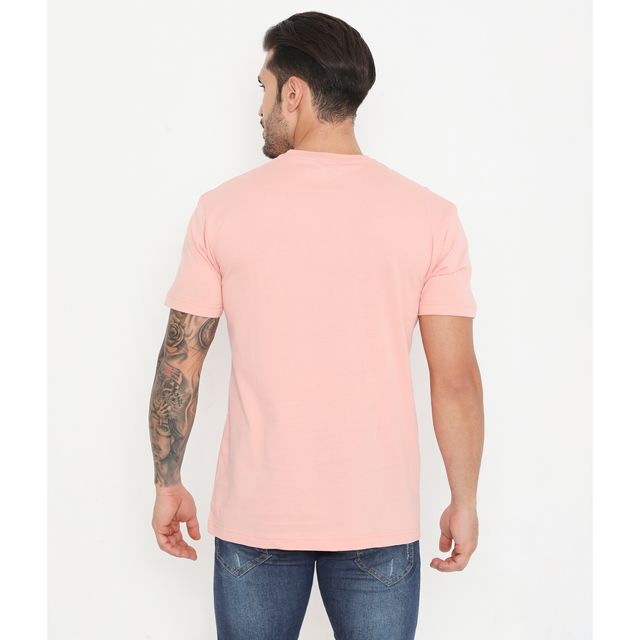 Rivolta Men's Round Neck T-Shirt | Peach 002 | M