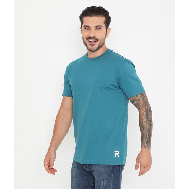 Rivolta Men Round Neck T-Shirt | Blue | 004 | M