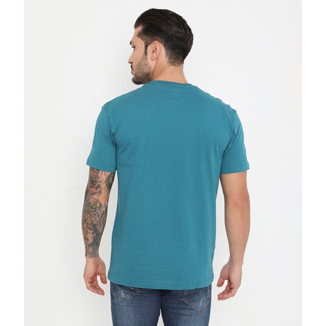 Rivolta Men Round Neck T-Shirt | Blue | 004 | M