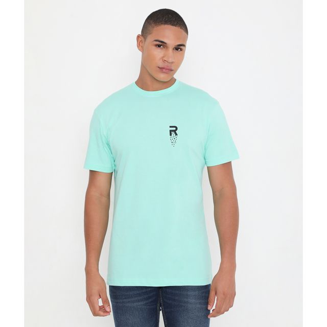Rivolta Men's Round Neck T-Shirt | Light Blue | 002 | XL