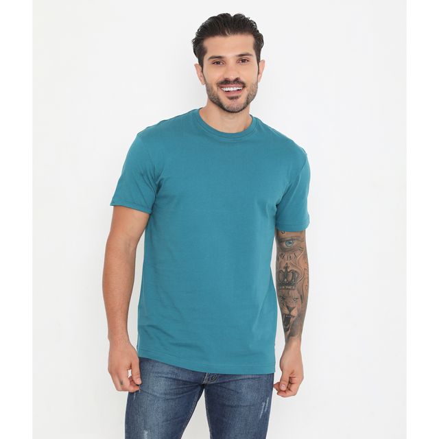 Rivolta Men Round Neck T-Shirt | Blue | 004 | M
