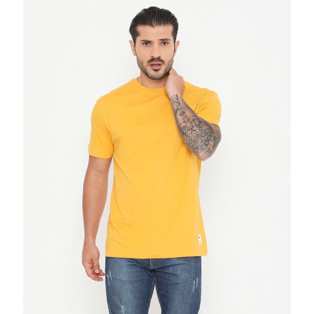 Rivolta Men's Round Neck T-Shirt | Yellow 004 | M