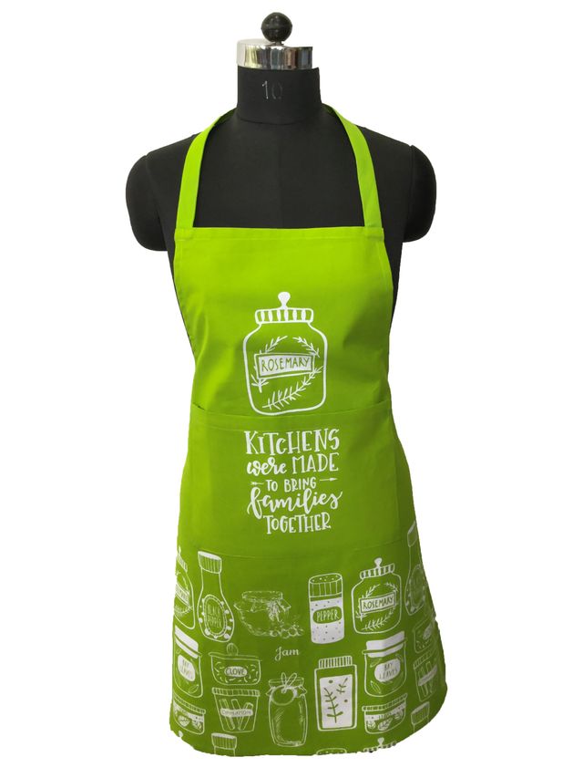 Lushomes Kitchen Apron - Cotton - Green | Unisex