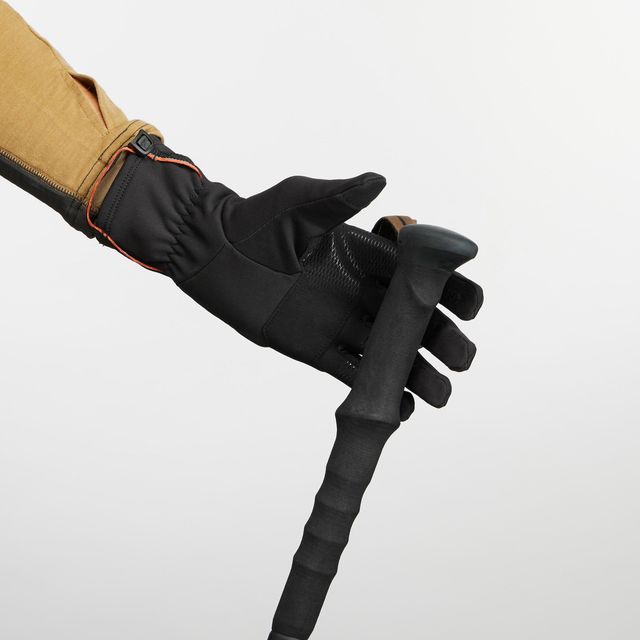 Forclaz Unisex Solid Polyester Winter Gloves | Black - L