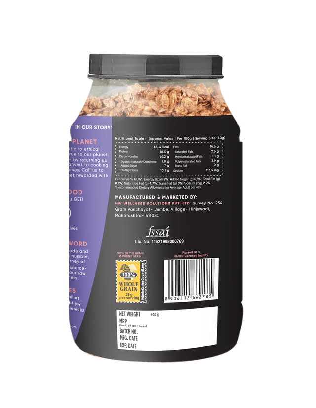 True Elements Crunchy Dark Chocolate Granola For Breakfast
