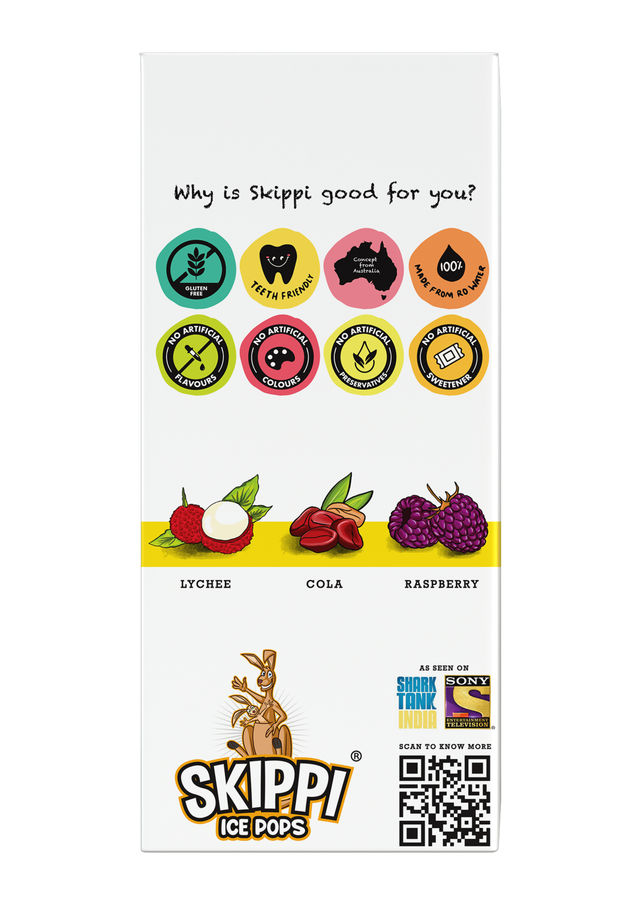 Skippi Icepops Natural Ice Popsicles | Lychee, Raspberry and Cola
