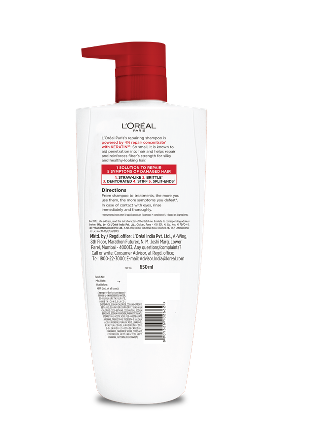 L'Oreal Paris Total Repair 5 Serum, Shampoo & Conditioner 650 ml + 180 ml + 40 ml
