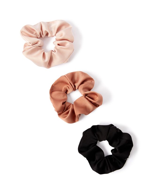 Accessorize London Women Multi set of 3 Pack Satin Scrunchies
