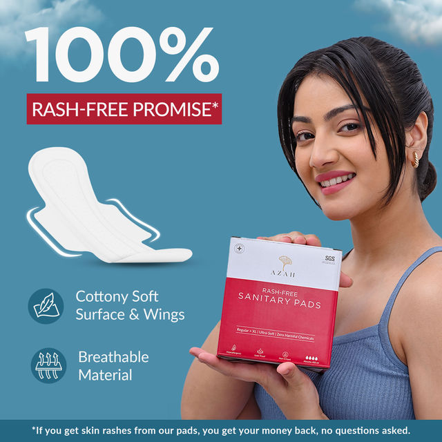 Azah Rash-Free Sanitary Pads (12 R + 6 Xl)