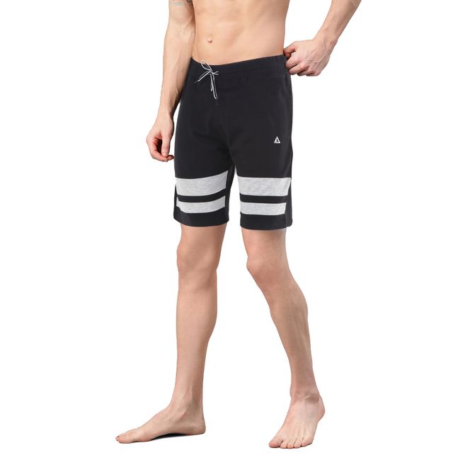 Avolt Men's Regular Fit Shorts Super Comfortable Half Pants | Black - L