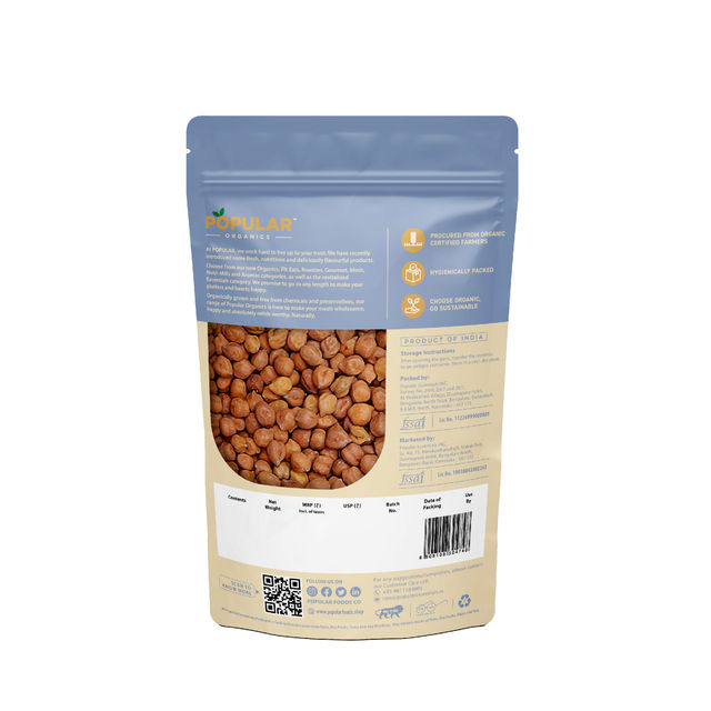 Popular Organics Organic Chana Dal Pouch | Pesticide-free Unpolished