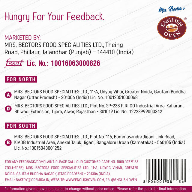 English Oven Zero Maida 100% Atta Bread 400 g Combo