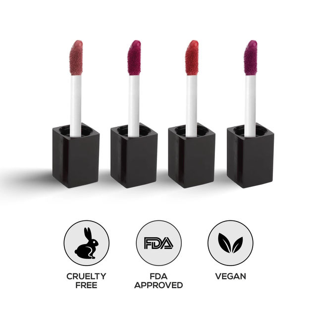 Renee Stay With Me Minis Matte Liquid Lipsticks, 01 Juicy Berries 2Ml Each