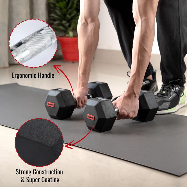 Slovic Dumbbells (2.5Kg) | 1 Pair - Black