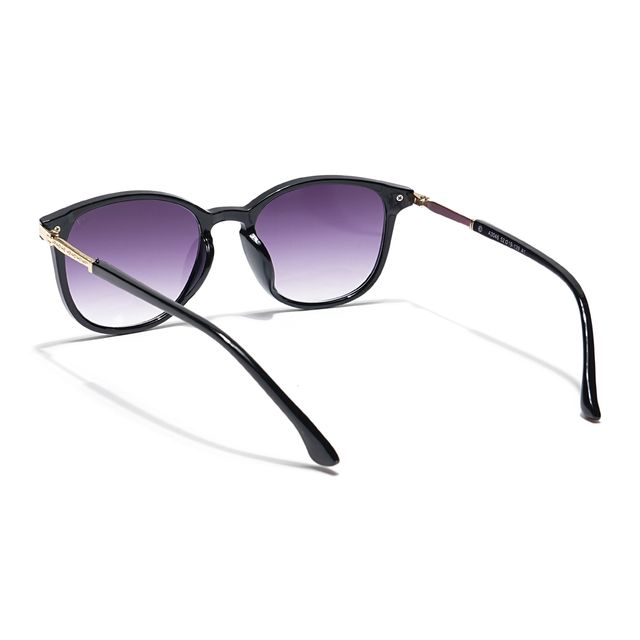Voyage Women's Oval Sunglasses | Black and Gold - Free Size
