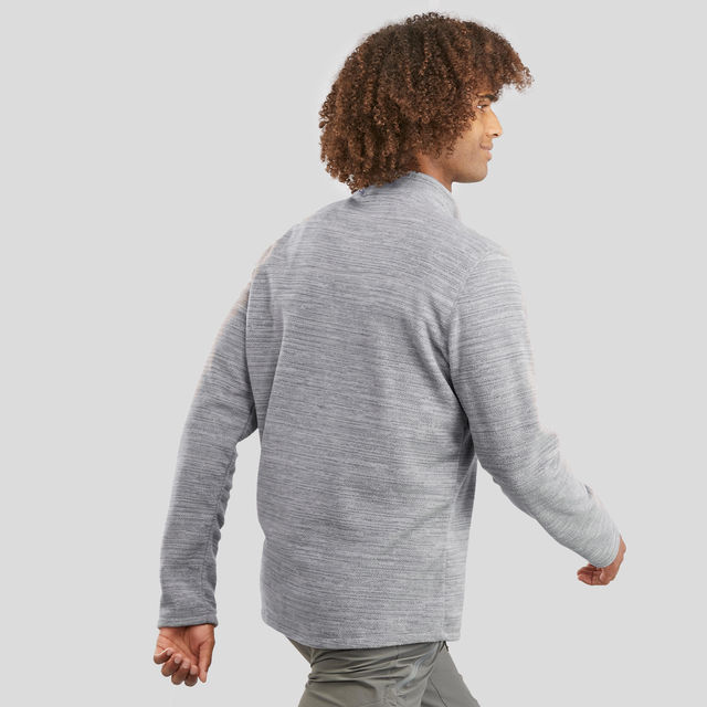 Quechua By Decathlon Men's Fleece Half Zip | Grey - 3XL