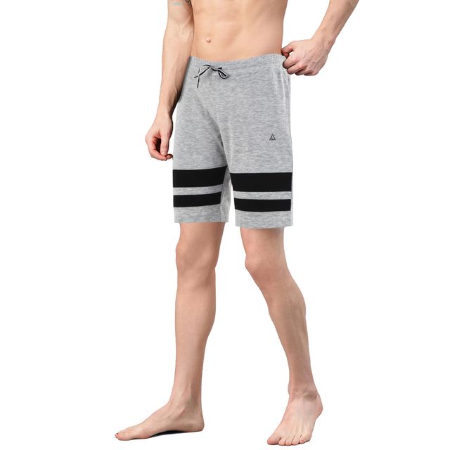 Avolt Men's Regular Fit Shorts Super Comfortable Half Pants | Grey - L