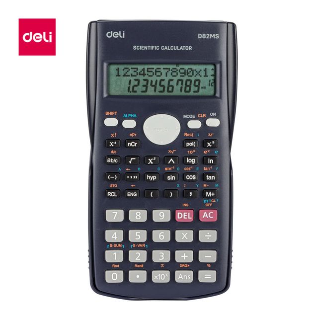 Deli Wd82Ms 12 - Digital Scientific Calculator (Navy 1 Pc)