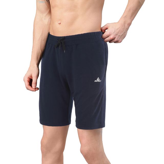 Avolt Men's Regular Fit Shorts Super Comfortable Half Pants | Dark Blue - XL