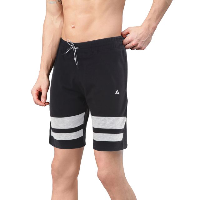 Avolt Men's Regular Fit Shorts Super Comfortable Half Pants | Black - L