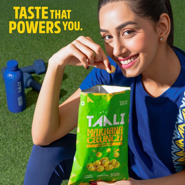 Taali Roasted Makhana |  Pudina Pop | Protein Rich , Made In Olive Oil