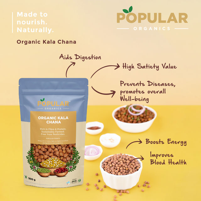 Popular Organics Organic Chana Dal Pouch | Pesticide-free Unpolished