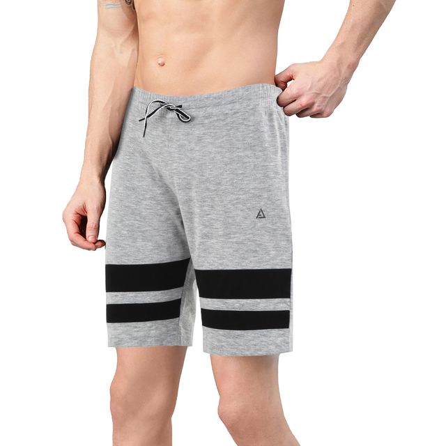 Avolt Men's Regular Fit Shorts Super Comfortable Half Pants | Grey - L