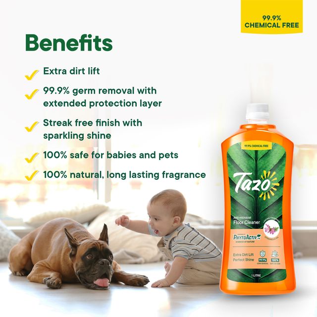 Tazo Natural Floor Cleaner | Natural Window and Glass Cleaner