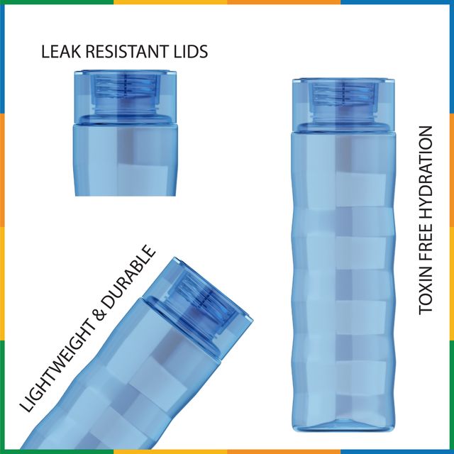 Kolorr Ringo 1L Red & Blue | Pack of 2 vibrant colors for convenience