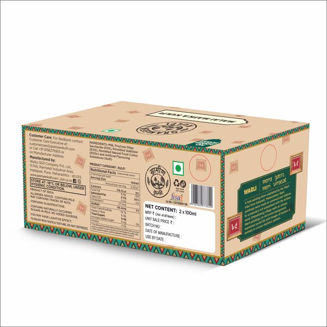 Grameen No Added Sugar Desi Malai Kulfi Matka Ice Cream Cup