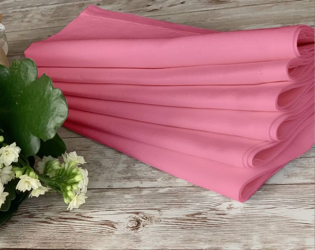 Lushomes Cloth Napkin - Baby Pink | Mitted Corners | 18 x 18 inch | 45 x 45 cm