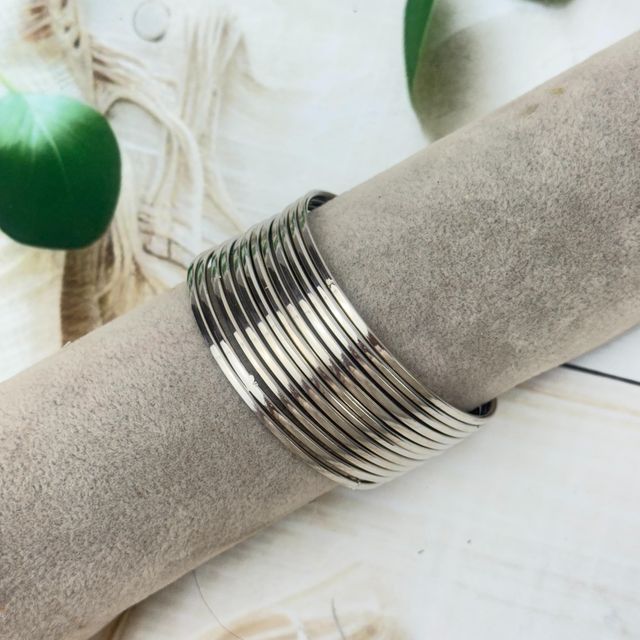 The Opal Factory Silver Oxidised Bangle Set - Buy at ₹70 Online