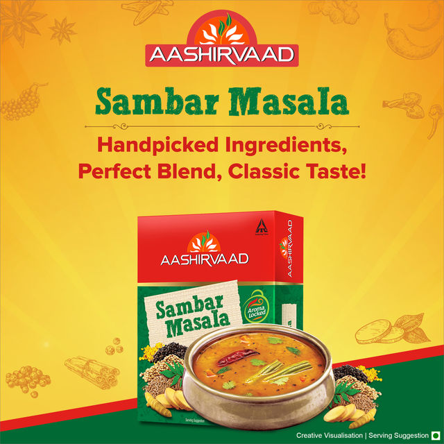 Aashirvaad Sambar Masala | Blended Spice for Authentic Taste and Colour