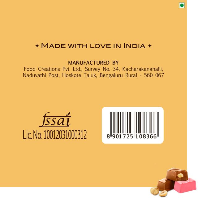 Fabelle Gianduja Trilogy - Assorted Hazelnut Infused 12 Chocolate Cubes