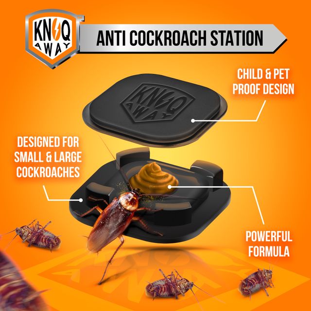Knoq Away Cockroach Bait | Alternative To Anti Roach Gel |Powder And Cockroach Spray | Pack Of 6