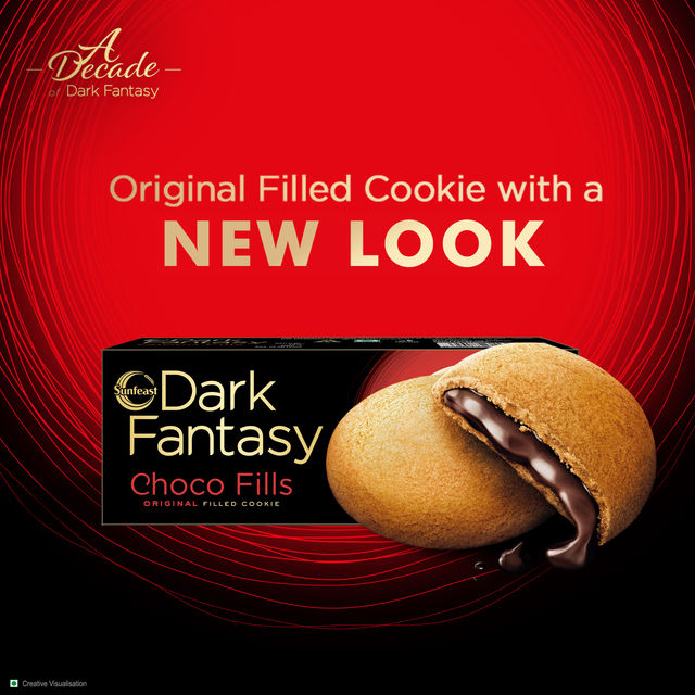 Sunfeast Dark Fantasy Choco Fills | Original Filled Cookies with Choco Crème | Perfect Snack 69 g Combo