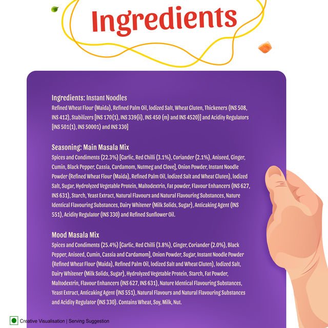 YiPPee! Mood Masala Noodles - 2 Masala Sachets
