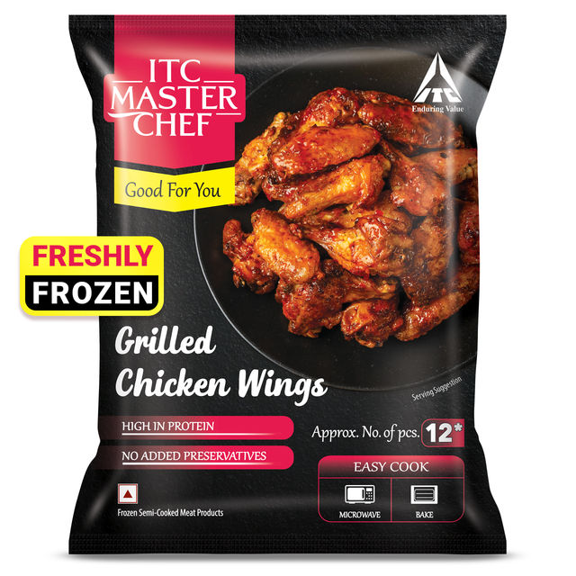 ITC Master Chef Grilled Chicken Wings | High in Protein | No Added Preservatives | 12 pieces