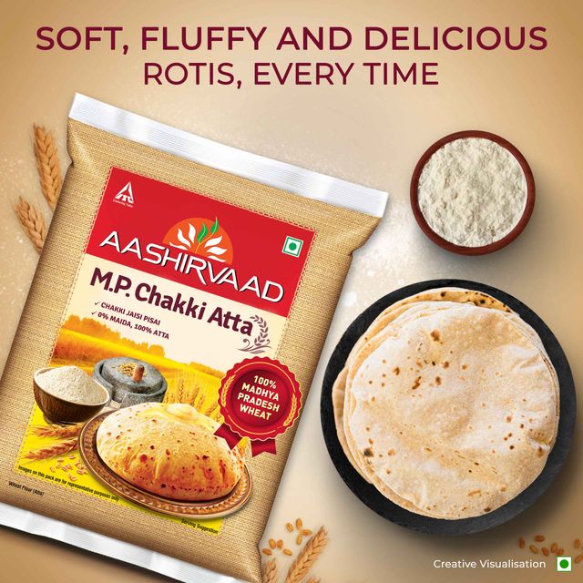 Aashirvaad M.P. Chakki Atta | 0% Maida | 100% Madhya Pradesh Atta 5 kg Combo