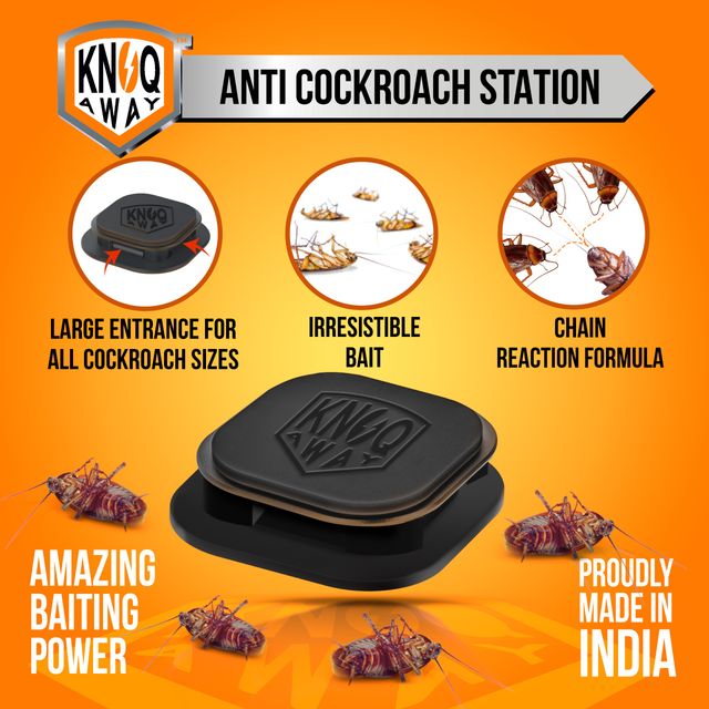 Knoq Away Cockroach Bait | Alternative To Anti Roach Gel |Powder And Cockroach Spray | Pack Of 6
