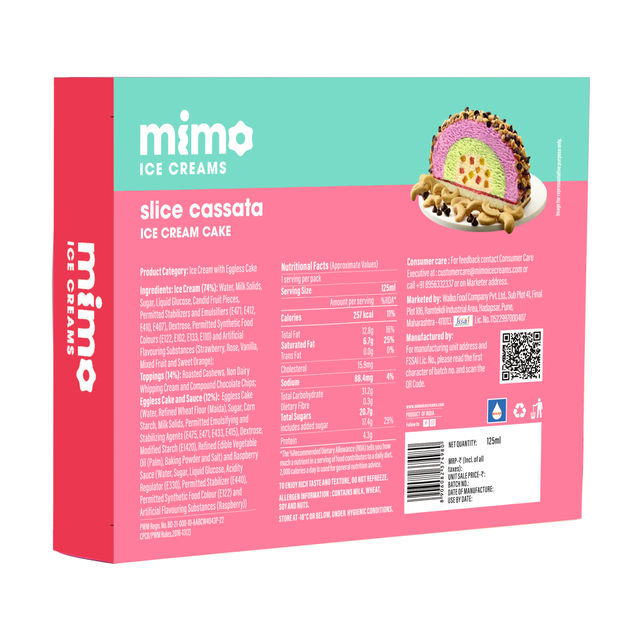 Mimo Cassata Slice Ice Cream