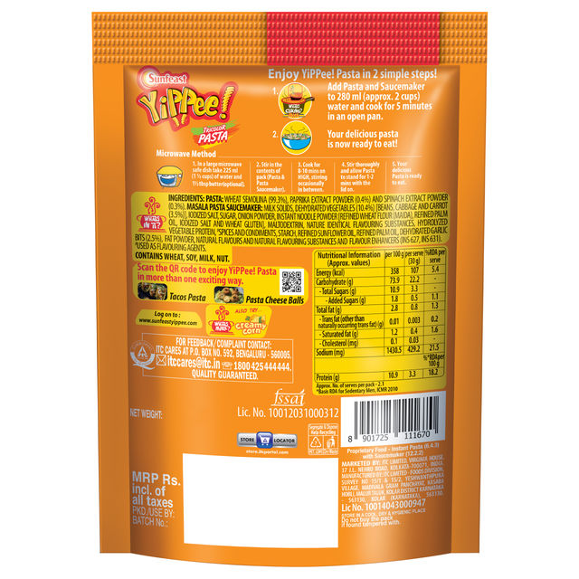 YiPPee! Suji Tricolor Masala Pasta