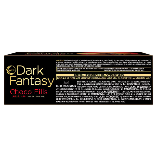 Sunfeast Dark Fantasy Choco Fills | Original Filled Cookies with Choco Crème | Perfect Snack 69 g Combo
