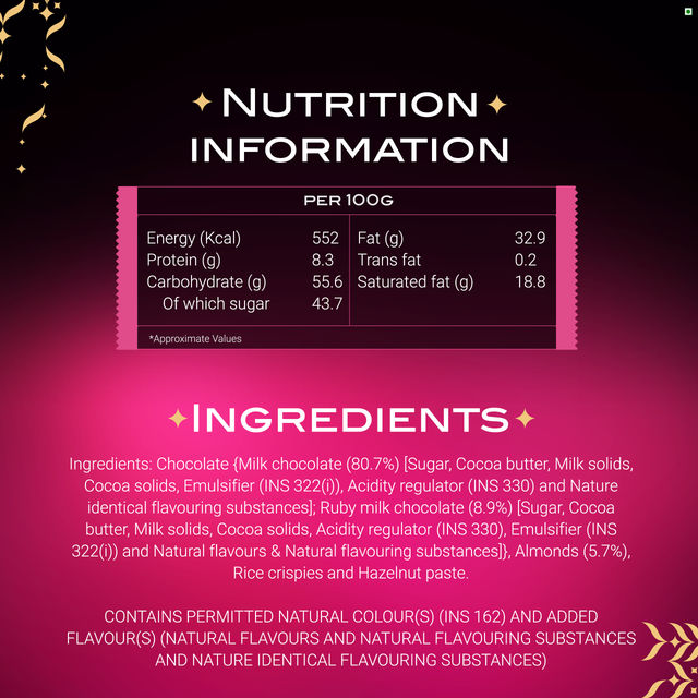 Fabelle Choco Deck Milk & Ruby Chocolate 3-Layered Premium Milk Chocolate Bar with Ruby Chocolate
