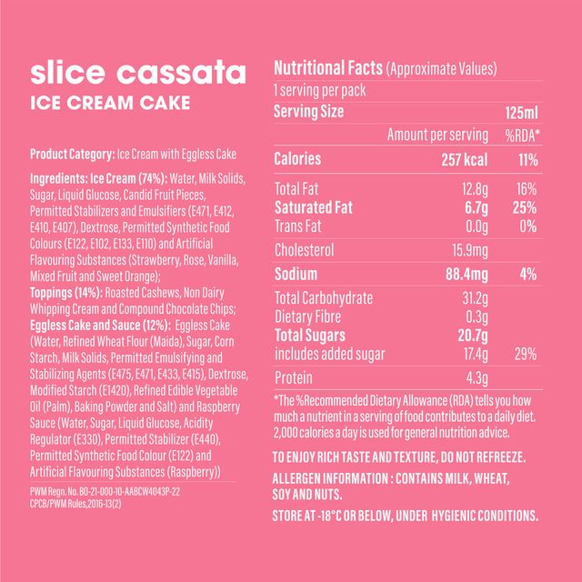 Mimo Cassata Slice Ice Cream
