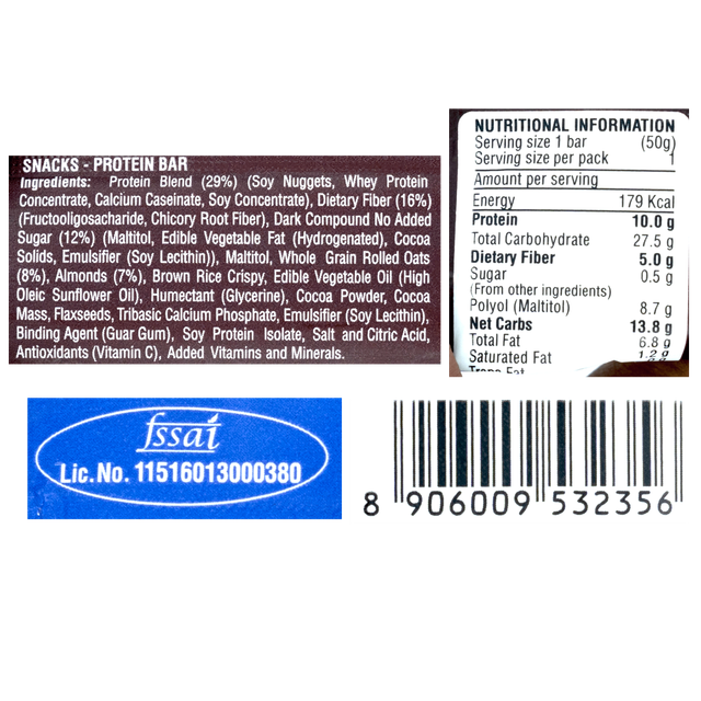 RiteBite Max Protein 10g Protein Bar Choco Almond 50 g Combo